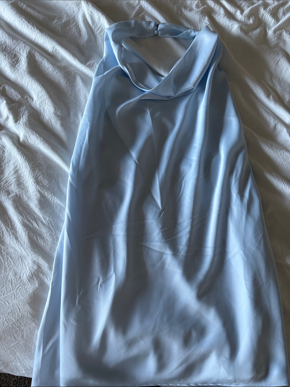 wild fable Light Blue Backless Halter Dress